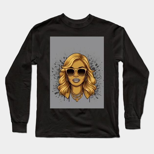 golden girl thug life Long Sleeve T-Shirt by Strange-desigN